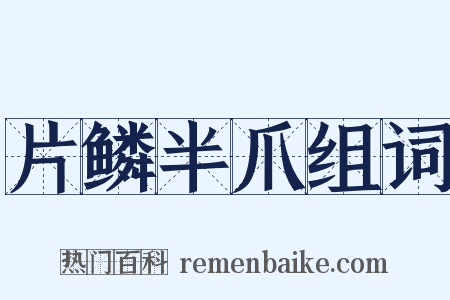 片鳞半爪组词是什么意思的图片